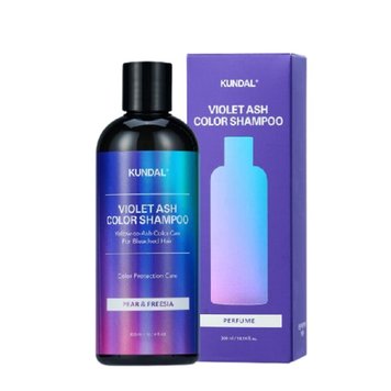 Тонуючий шампунь для білявок Kundal Violet Ash Color Shampoo Pear & Freesia 300 ml 1218 фото