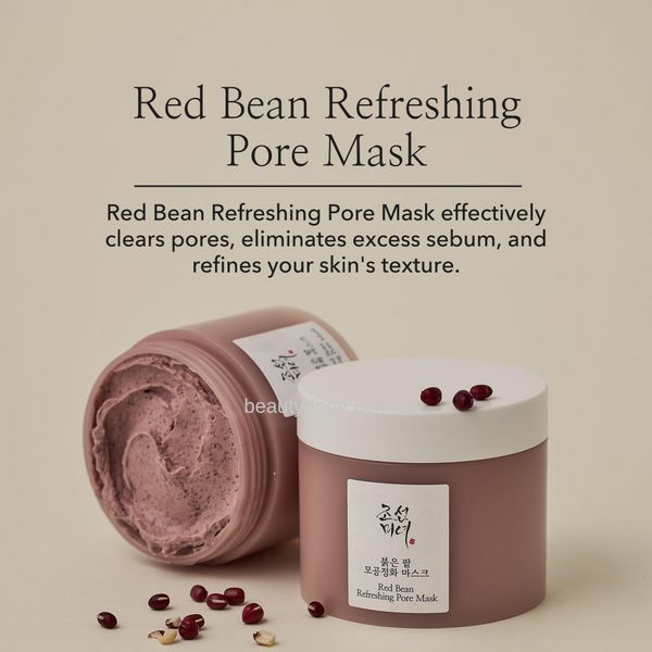 Глиняная маска для очистки пор Beauty Of Joseon Red Bean Refreshing Pore Mask 140 мл 6955 фото