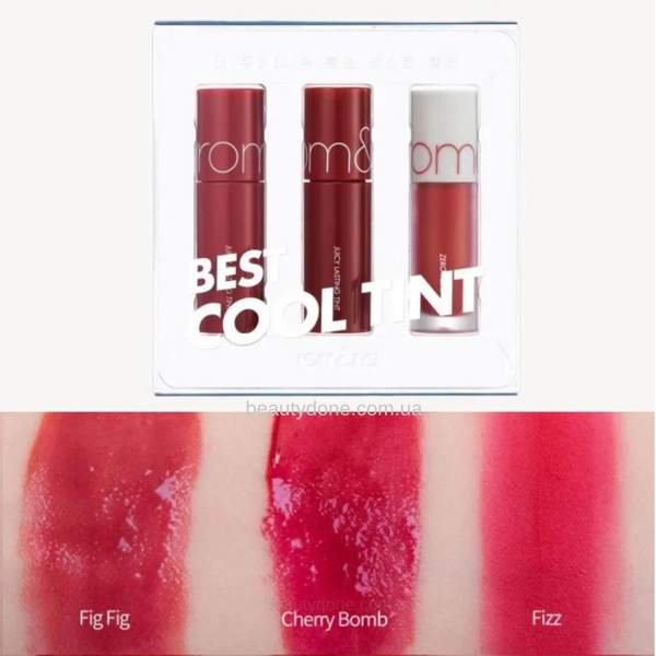 Набор тентов для губ в холодных тонах Rom&nd Best Tint Edition 02 Cool Tone Pick 3шт*2g 8956 фото