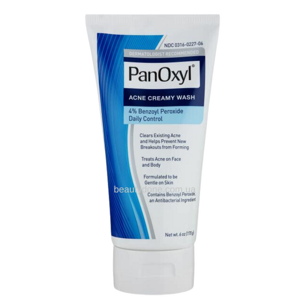 Пінка з бензоїл пероксидом 4% PanOxyl Acne Creamy Wash Benzoyl Peroxide 4% 156gr 4579 фото