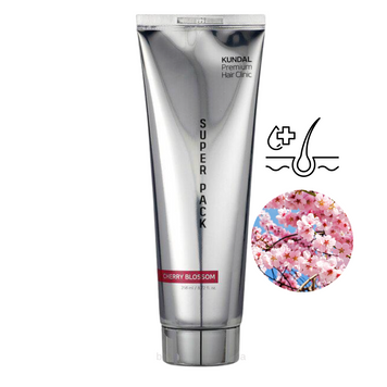 Інтенсивно відновлююча маска для волосся Квіти вишні Kundal Premium Hair Clinic Super Pack Cherry Blossom 258 мл 1274 фото