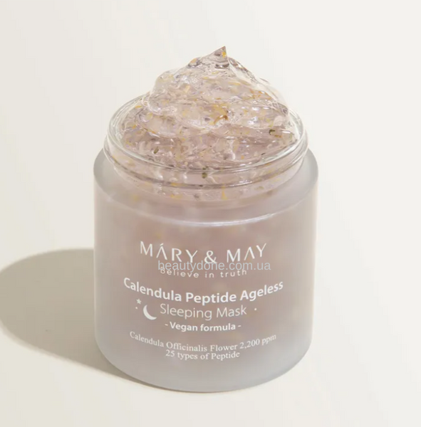 Нічна антивікова маска з календулою та пептидами Mary&May Calendula Peptide Ageless Sleeping Mask 110 ml 7968 фото