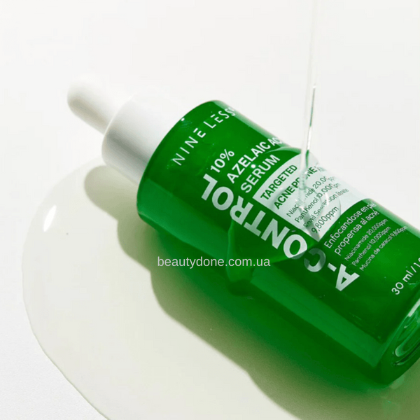 Сироватка проти акне з азелаїновою кислотою 10% та зеленим чаем Nine Less A-Control 10% Azelaic Acid Serum, 30 мл 6281 фото Сироватка проти акне з азелаїновою кислотою 10% та зеленим чаем Nine Less A-Control 10% Azelaic Acid Serum, 30 мл 6281 фото