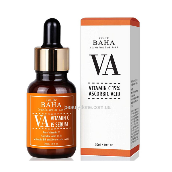 Сиворотка з вітаміном C COS DE BAHA Serum Ascorbic Acid 15% 30 мл 8758 фото