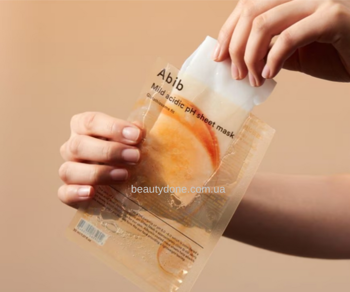 Освітлююча тканева маска Abib Mild Acidic Ph Sheet Mask Glutathiosome Fit 3242 фото