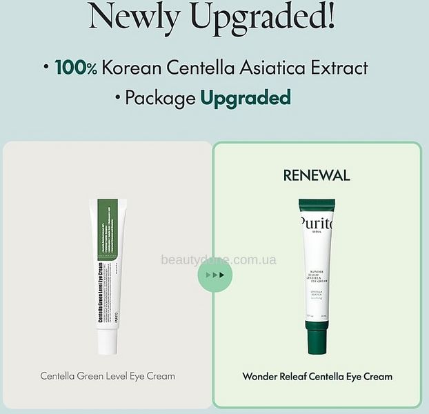 Крем для кожи вокруг глаз с экстрактом азиатской центеллы 49% Purito Centella Green Level Eye Cream 30ml 9369 фото