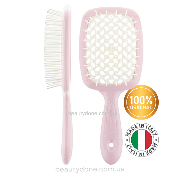 Расческа для волос Janeke Superbrush SMALL Light Pink & White (меньший размер 17см) 5678 фото