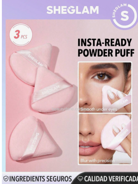 М’який пуф для нанесення пудри SHEGLAM Perfect Pairings Insta-Ready Powder Puff (набір з 3х штук) 7478 фото