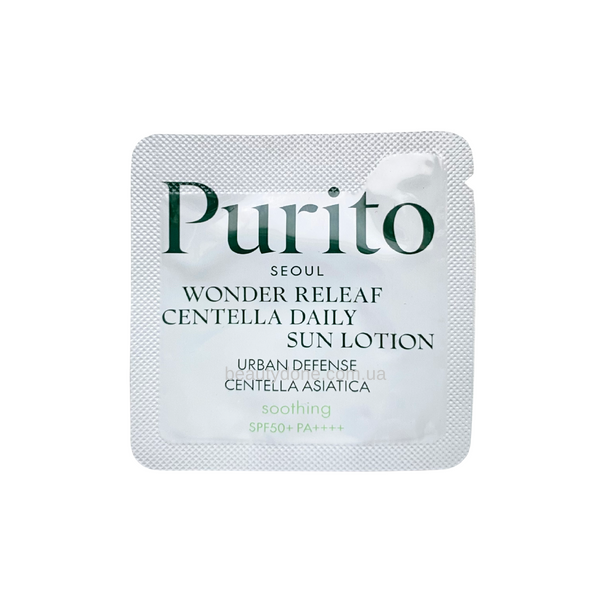 Солнцезащитный лосьон для чувствительной кожи Purito SEOUL Wonder Releaf Centella Daily Sun Lotion(пробник) 1985 фото