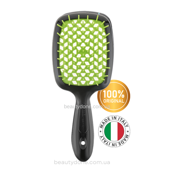 Расческа для волос Janeke Superbrush The Original Black&Green (стандартный размер 20см) 5667 фото