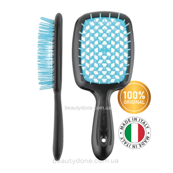 Розчіска для волосся Janeke Superbrush The Original Black & Blue (стандарний розмір 20см) 5778 фото