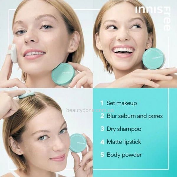 Минеральная мотирующая пудра INNISFREE No Sebum Mineral Powder 5g (обновленная улучшенная версия) 8882 фото