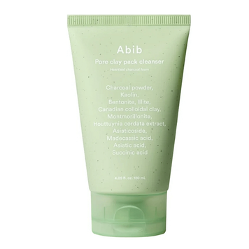 Глиняная маска-пенка для очищения пор с хауттюйнией и углём Abib Pore Clay Pack Cleanser Heartleaf Charcoal Foam, 120 мл 9071 фото