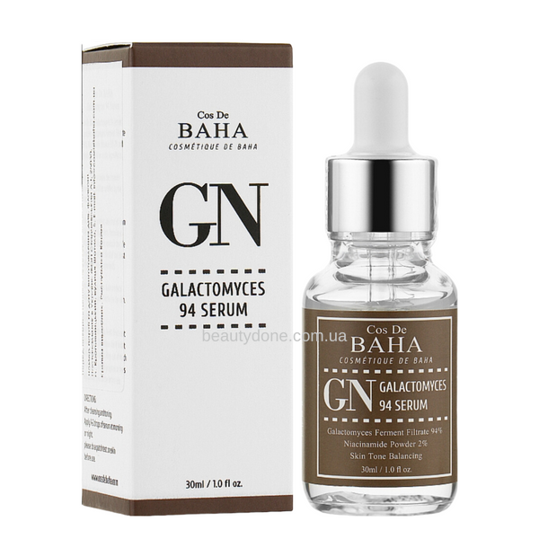 Сироватка з галактомісісом 94% та ніацинамідом 2% COS DE BAHA GN Galactomyces 94 Serum 30 ml 8084 фото