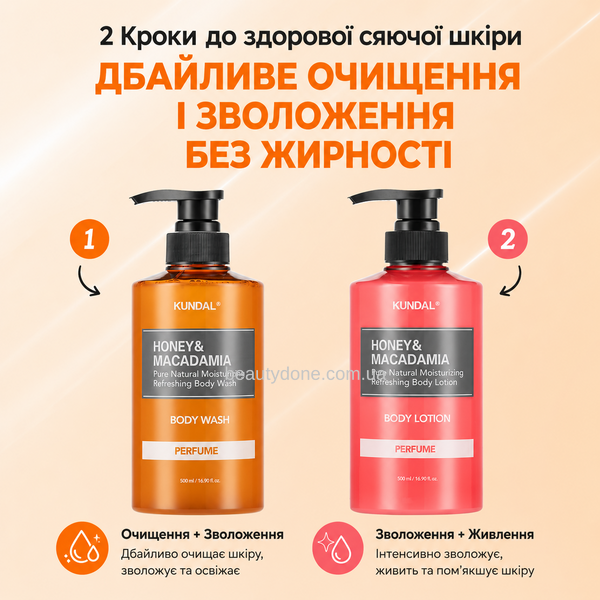Лосьйон для тіла Амбра Ваніль Kundal Honey & Macadamia Pure Body Lotion Amber Vanilla 500ml 5869 фото
