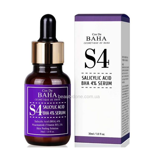 Сыворотка с салициловой кислотой BHA 4% COS DE BAHA S4 Salicylic Acid BHA 4% Serum 30 ml 8087 фото