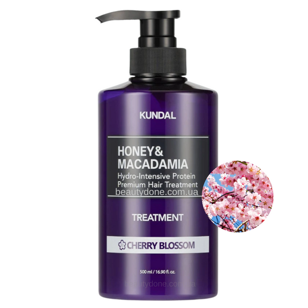 Відновлюючий шампунь для волосся Квіти вишні KUNDAL Honey & Macadamia Pure Natural Balancing Refreshing Shampoo Cherry Blossom 500 ml (квіткові) 1249 фото