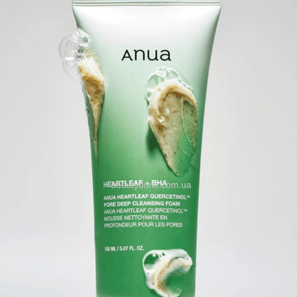 Глубоко очищающая пенка для умывания лица Anua Heartleaf Quercetinol Pore deep Cleansing Foam 150ml 5755 фото