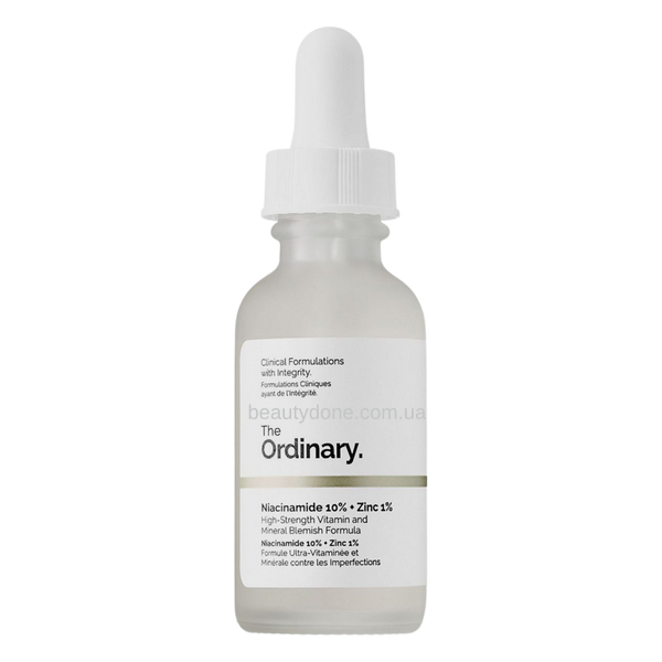 Сироватка з ніацинамідом та цинком THE ORDINARY Niacinamide 10% + Zinc PCA 1% 30 ml 2936 фото