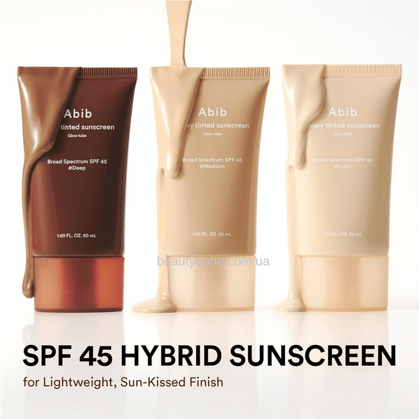 Тонований сонцезахисний крем легше ніж ВВ Abib Dewy Tinted Sunscreen SPF 45, 50 мл 8362 фото