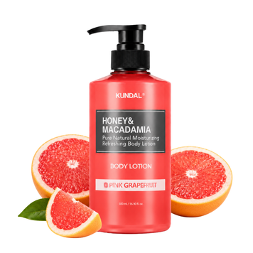 Зволожуючий лосьон для тіла з медом, макадамією і алоє Kundal Honey & Macadamia Body Lotion Pink Grapefruit 500ml 6799 фото