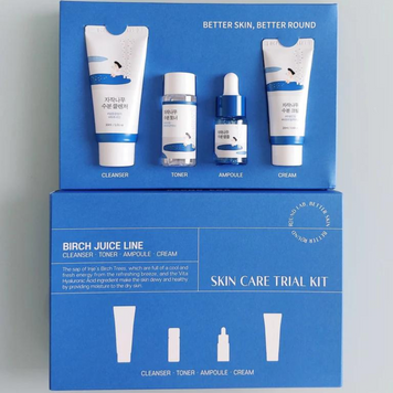 Набір мініверсій засобів з березовим соком Round Lab Birch Juice Trial Kit 1 шт (30 мл + 20 мл + 10 мл + 20 мл) 4787 фото