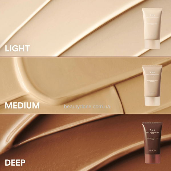 Тонированный солнцезащитный крем легче чем ВВ Abib Dewy Tinted Sunscreen SPF 45, 50 мл 8363 фото