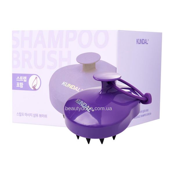 Массажная силиконовая щетка для мытья головы Kundal Scalp Massage Shampoo Brush 2383 фото