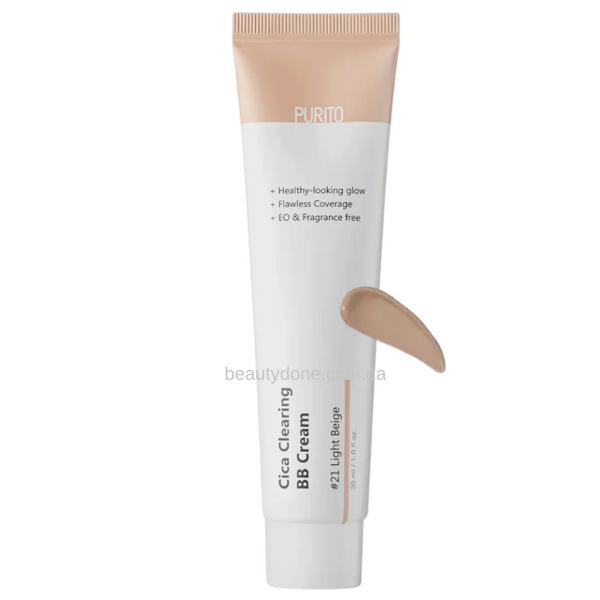 #21 Ухаживающий ВВ крем с экстрактом центели PURITO Cica Clearing BB Cream SPF 38/PA+++ #21 Light Beige 30 ml 8452 фото