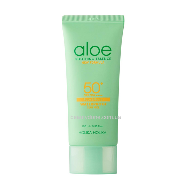 Заспокійливий сонцезахисний крем Holika Holika Aloe Waterproof Sun Cream SPF50/PA++++ - 70ml 5956 фото