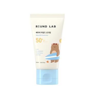 Сонцезахисний 100% мінеральний крем для дітей і чутливої шкіри ROUND LAB Baby Mild Sunscreen 60 мл (фізичні фільтри) 2571 фото