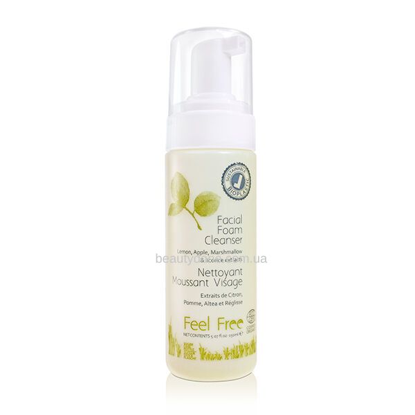 Безсульфатна повітряна пінка для очищення шкіри обличчя FEEL FREE Facial Foam Cleanser 150 ml 8243 фото