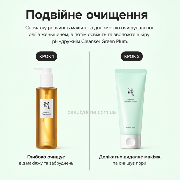 Освіжаючий гель для вмивання з зеленою сливою та бобами мунг Beauty of Joseon Green Plum Refreshing Cleanser, 100 мл _2118 фото