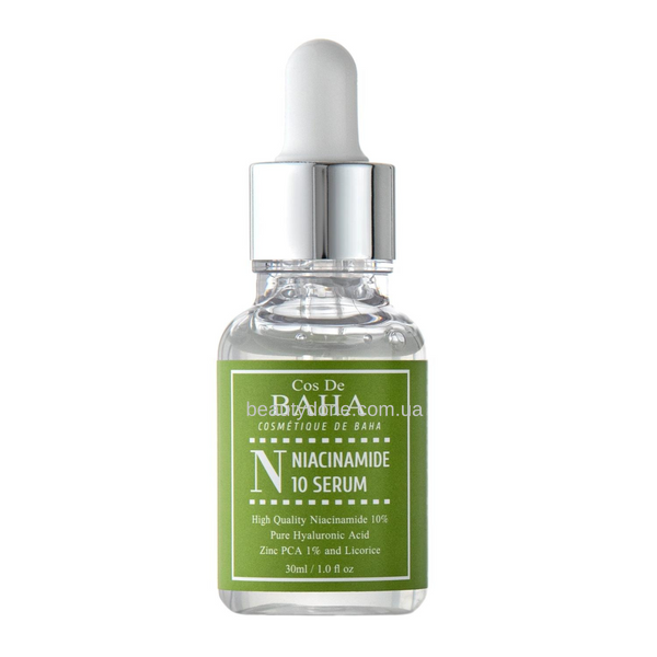 Сыворотка с ниацинамидом 10% и цинком 1% COS DE BAHA Niacinamide 10% + Zinc 1% serum 30 ml 9077 фото