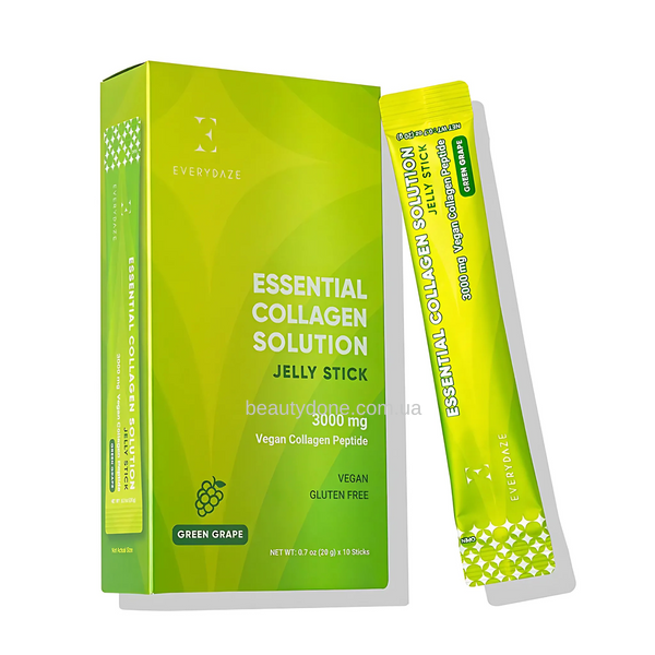 Виноградний желейні стіки з пептидним колагеном Everydaze Essential Collagen Solution Grape Jelly Stick, 10 стіків в пачці 7451 фото