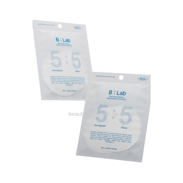 Тонер пєди для відновлення B:Lab Essence Toner Pad Plant Squalane Betaine Repairing 25 g (10 шт) 7637 фото