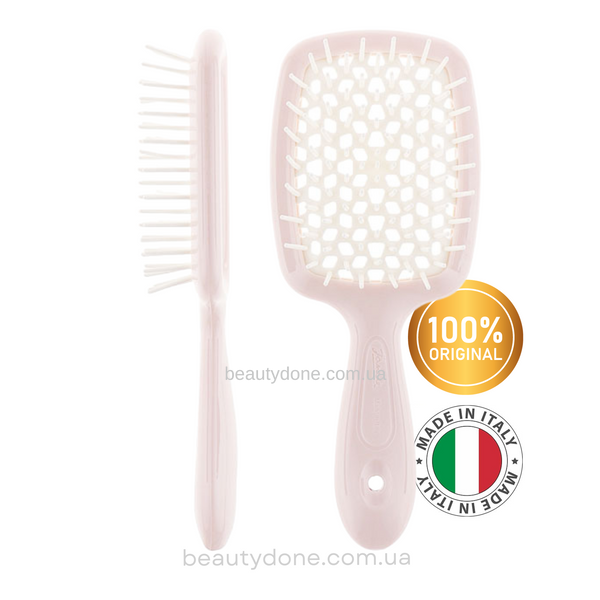 Розчіска для волосся Персикова з білим Janeke Superbrush The Original Peachy & White (стандарний розмір 20см) 5780 фото