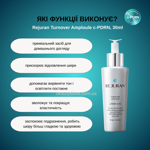 Інтенсивно відновлююча заспокоча сироватка Rejuran Turnover Amploule c-PDRN, 30ml 3267 фото Інтенсивно відновлююча заспокоча сироватка Rejuran Turnover Amploule c-PDRN, 30ml 3267 фото