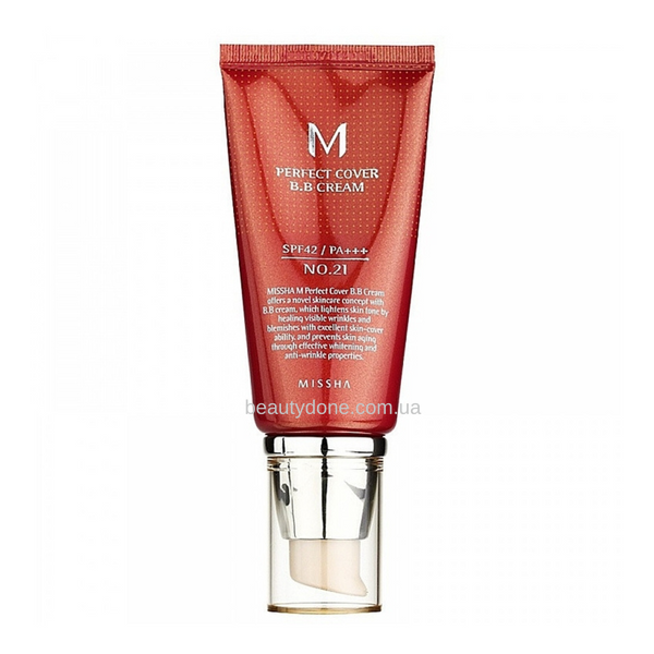 Тональний ВВ крем MISSHA Perfect Cover BB cream SPF 42 PA+++#21 50 ml 6233 фото